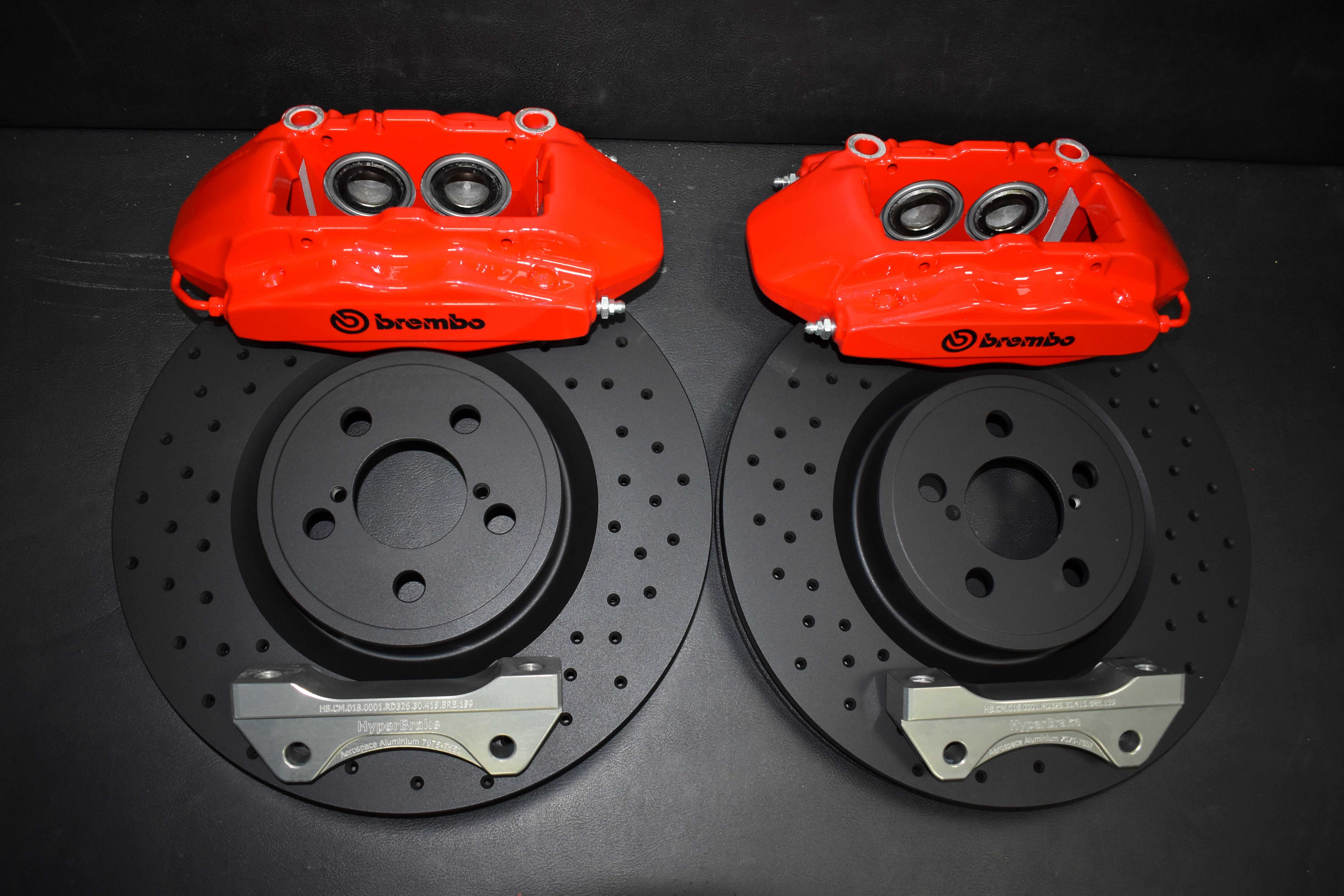 HyperBrake Motorsport Front 4pot Big Brake without calipers Kit for Lancia Delta Integrale for Brembo calipers from Alfa Romeo 159 TBi/Renault Megane RS and monoblock brake discs 326x30mm - Image 3